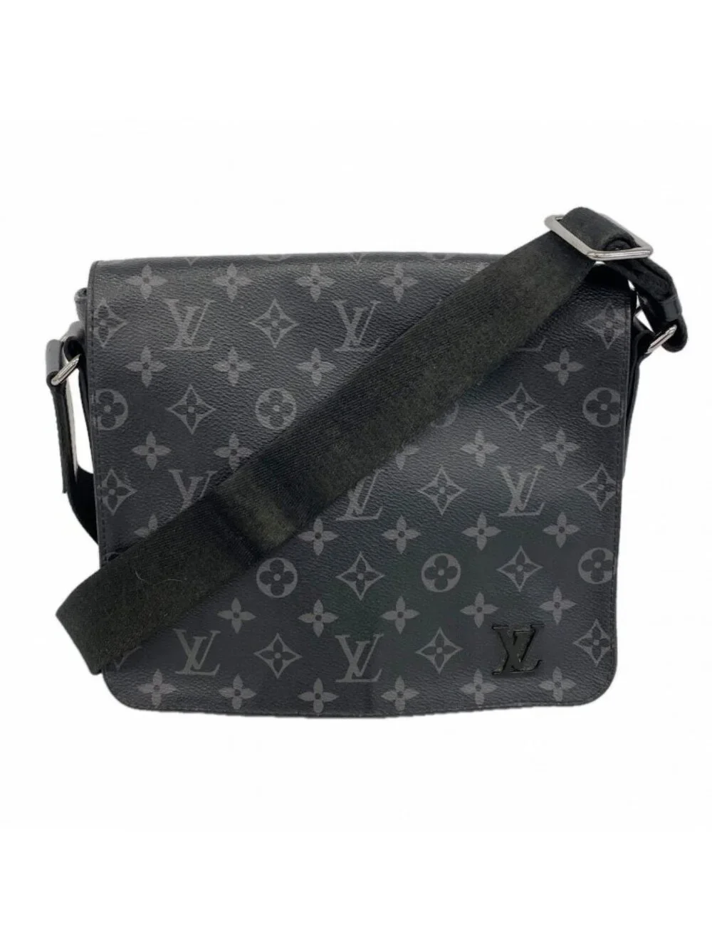 Louis Vuitton Shoulder Bag Monogram Eclipse District Black